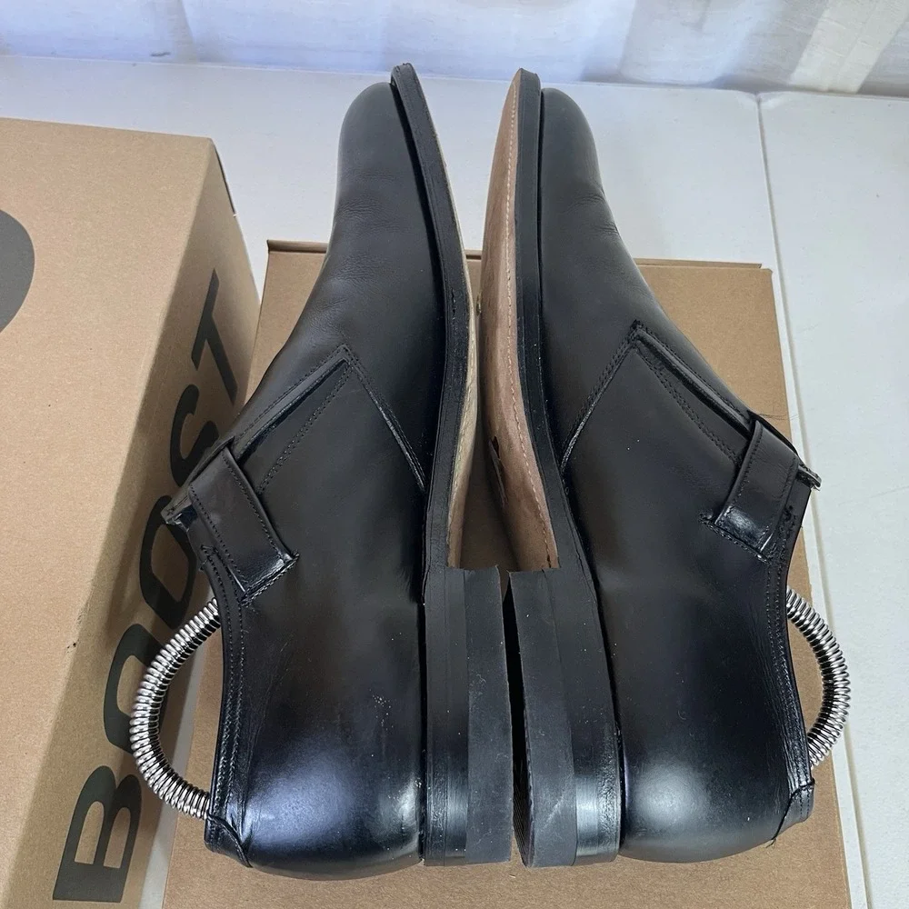 Foot So Port Supreme Monk Strap Black Leather Dress Shoes Mens Size 8 B/D
